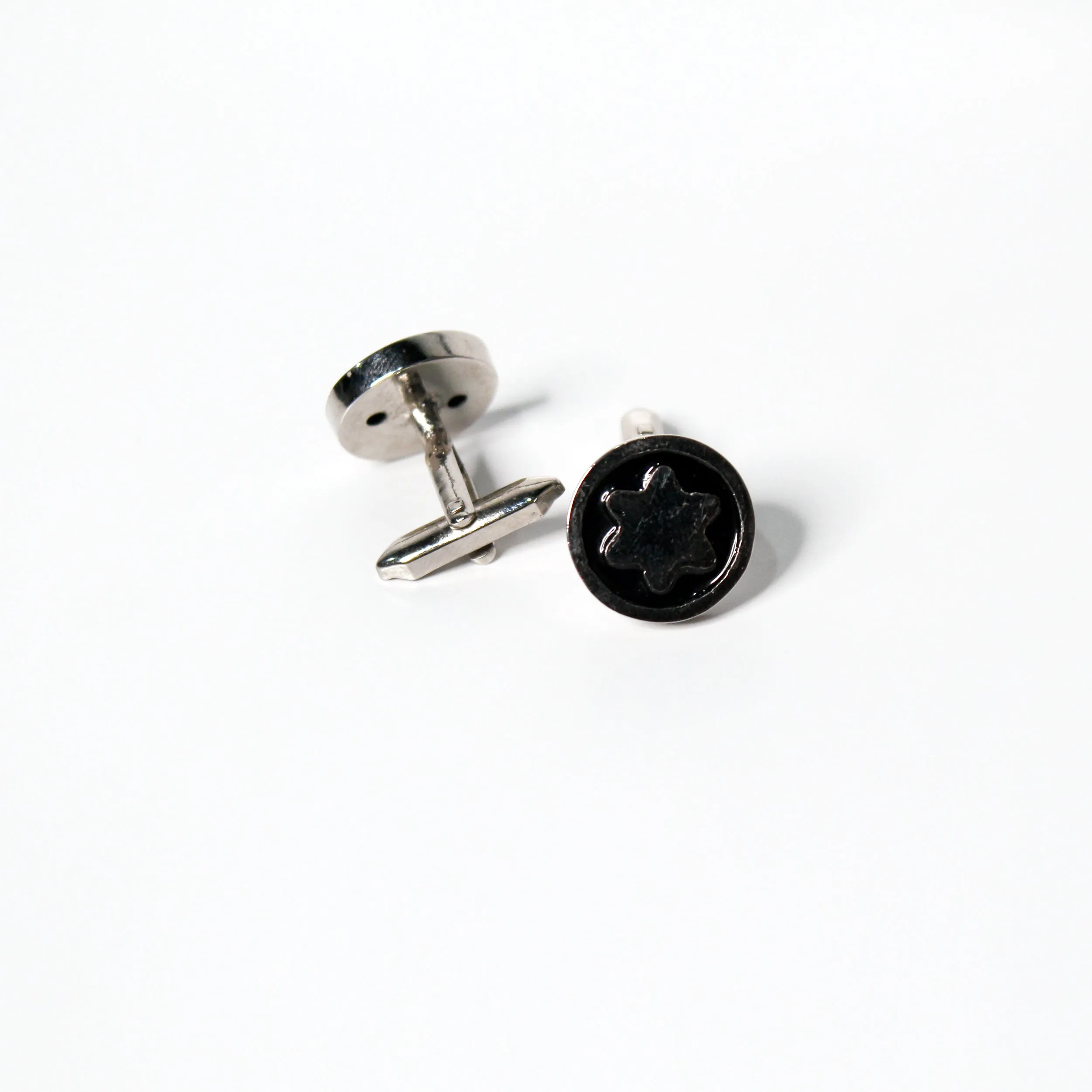 Cufflinks in Black Enamel