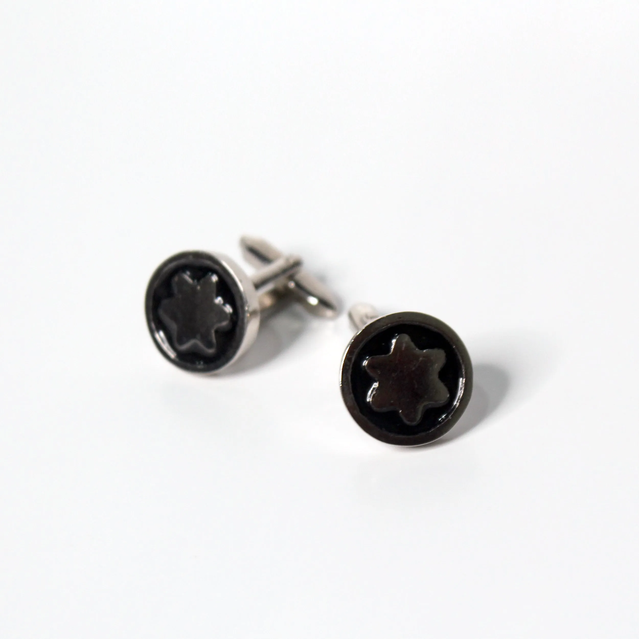 Cufflinks in Black Enamel