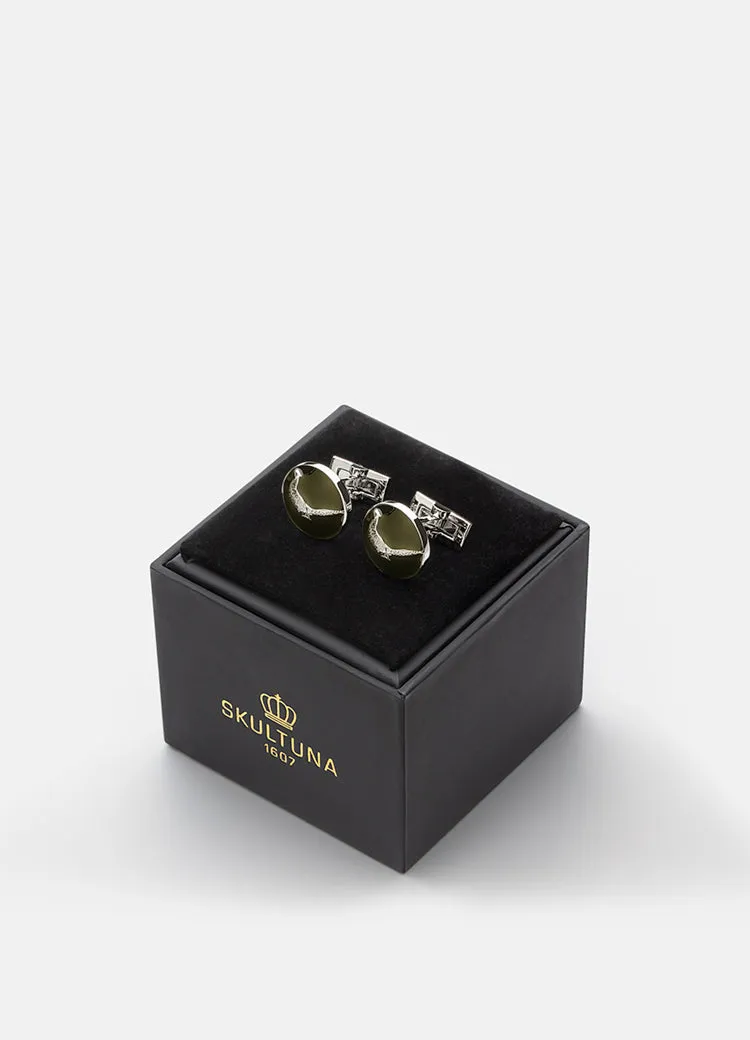 Cufflinks | The Hunter | Silver & Green | The Pheasant