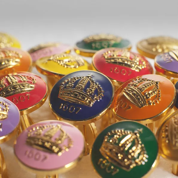 Cufflinks | The Skultuna Crown Gold | Mountbatten Grey