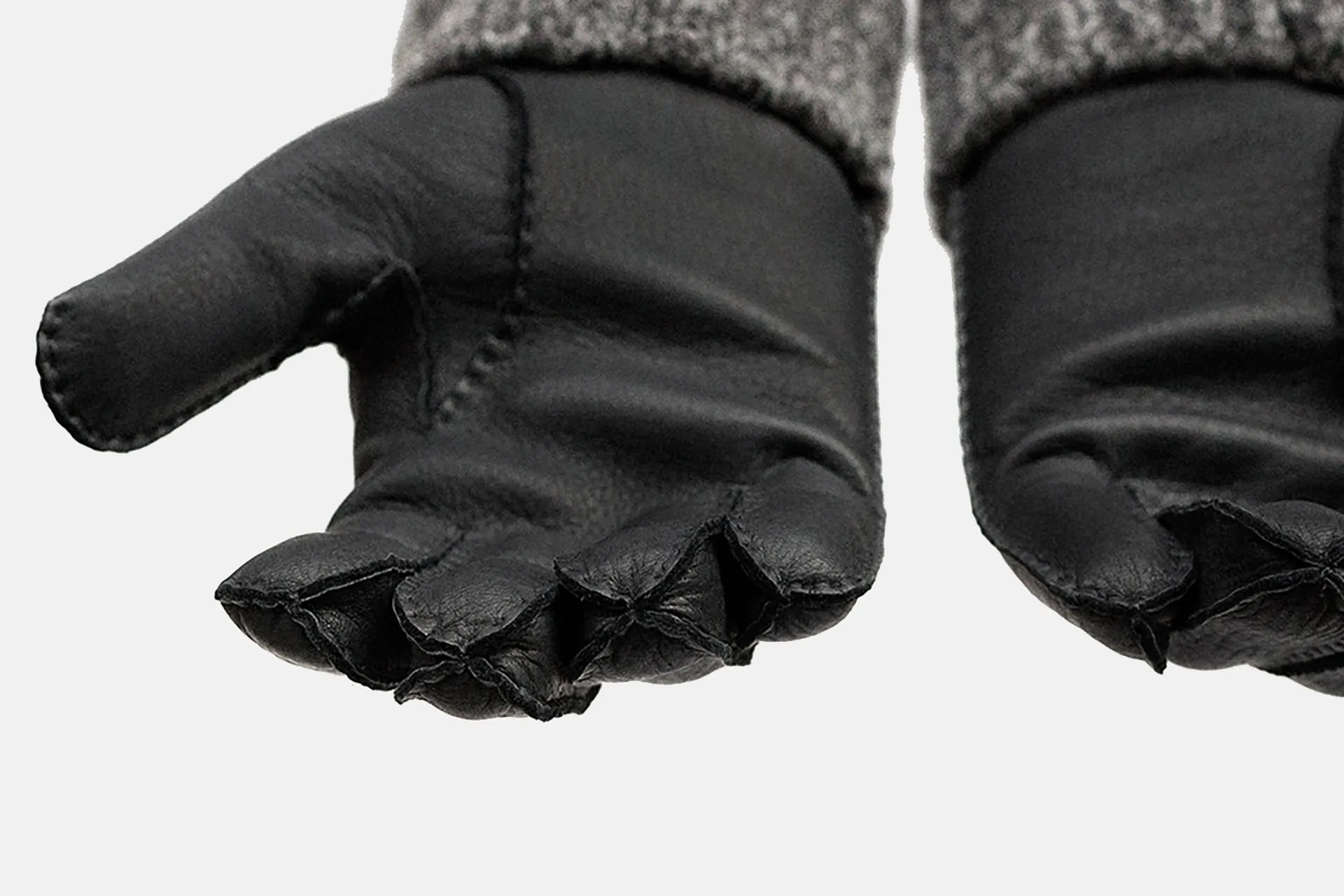 Deerskin Knitted Cuff Gloves