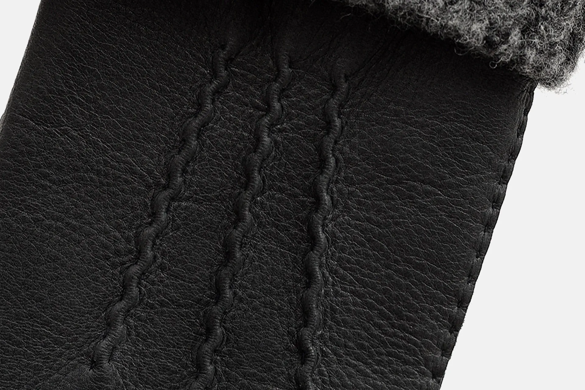 Deerskin Knitted Cuff Gloves