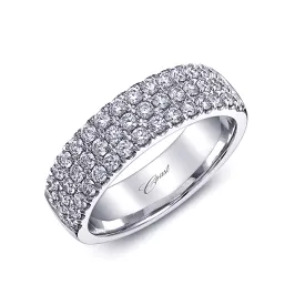 Diamond 3 Row Diamond Wedding Band