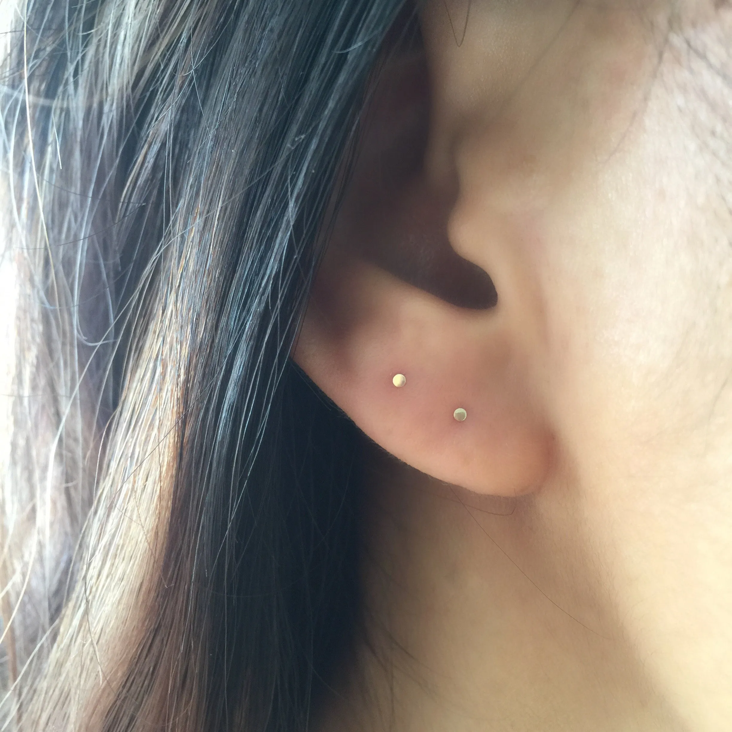 Dottie Stud Earrings - Solid 14kt