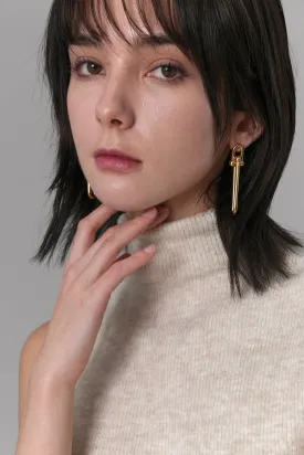 Double Link Earrings, Glod