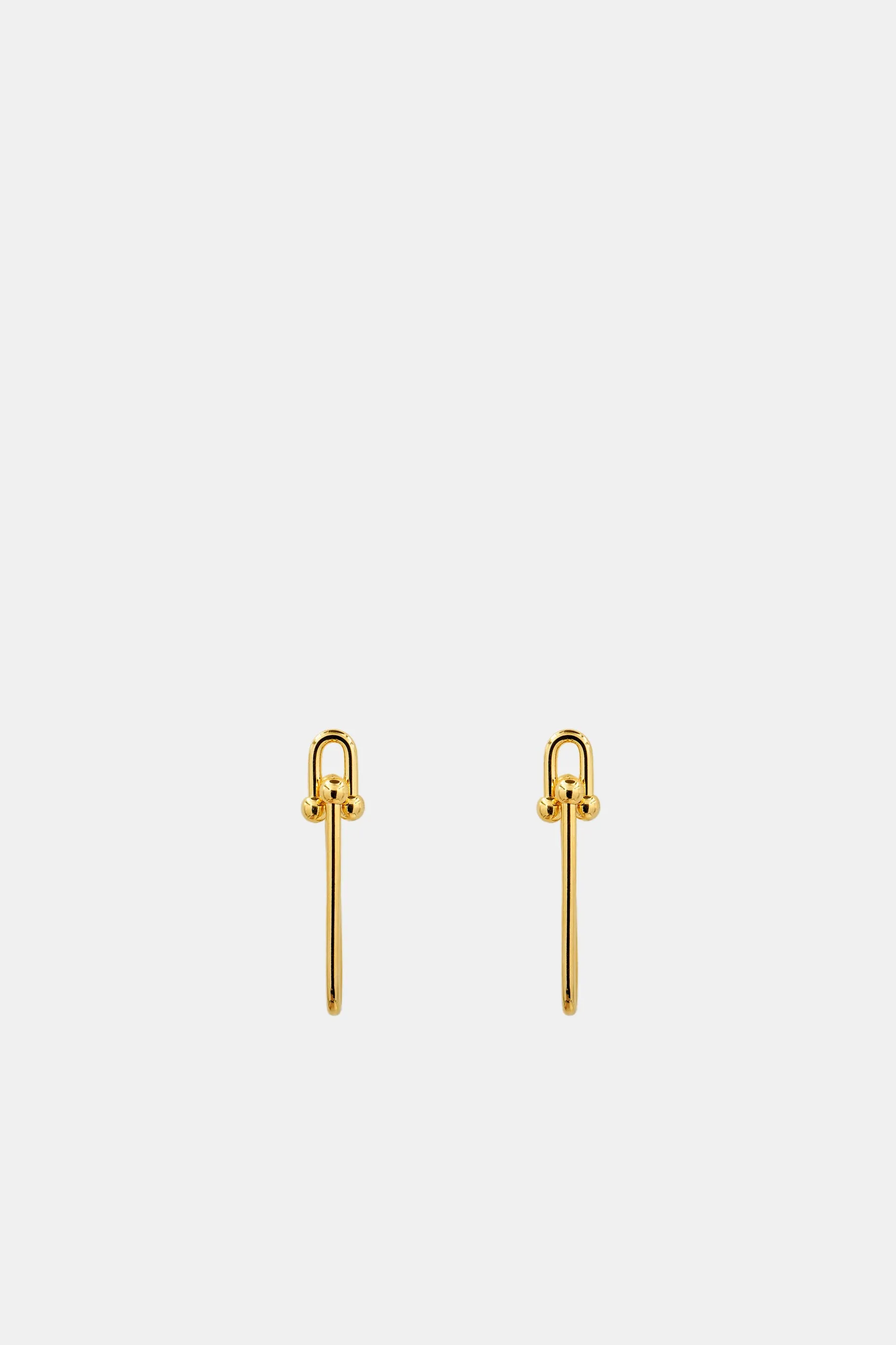 Double Link Earrings, Glod