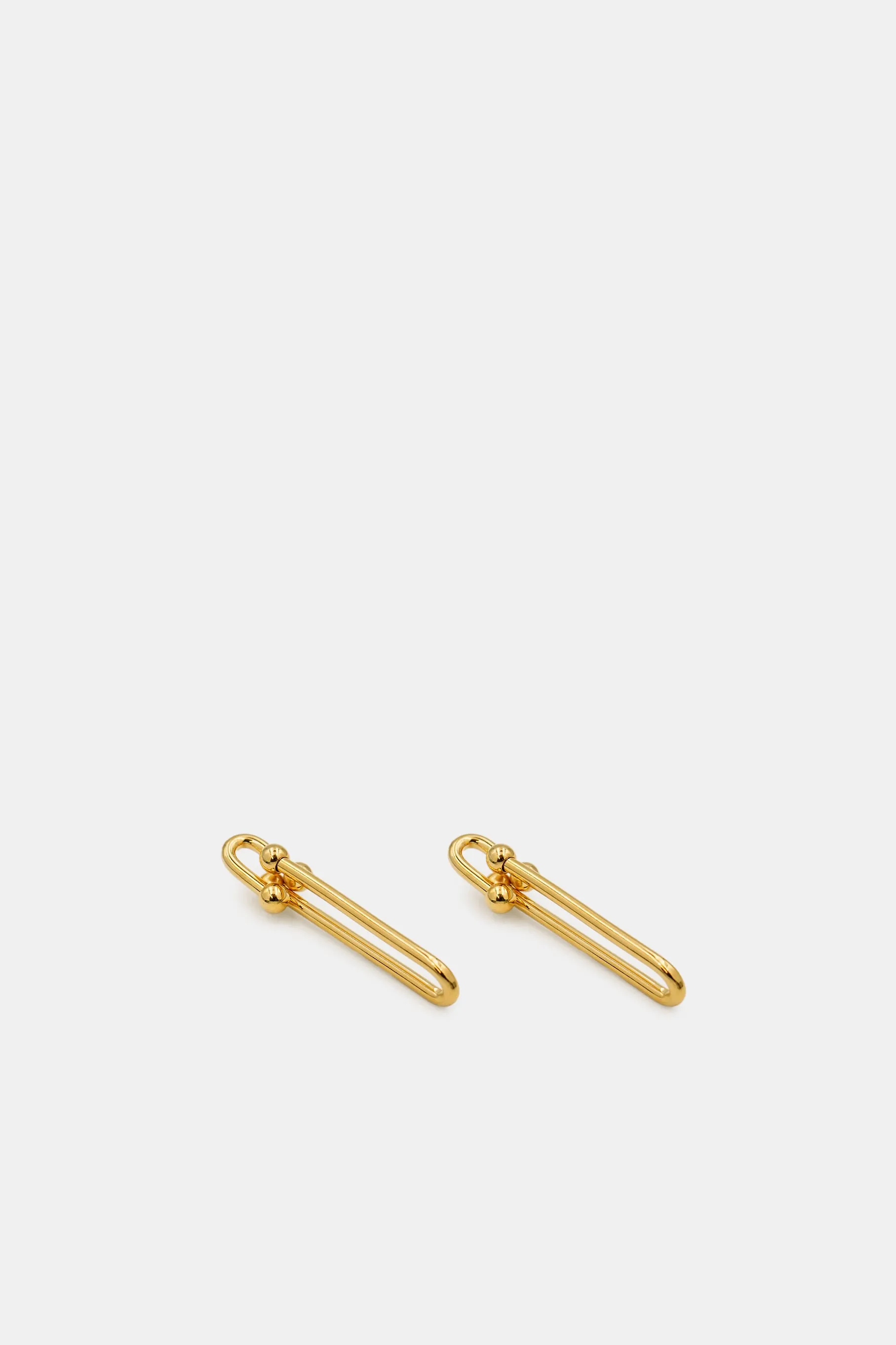 Double Link Earrings, Glod