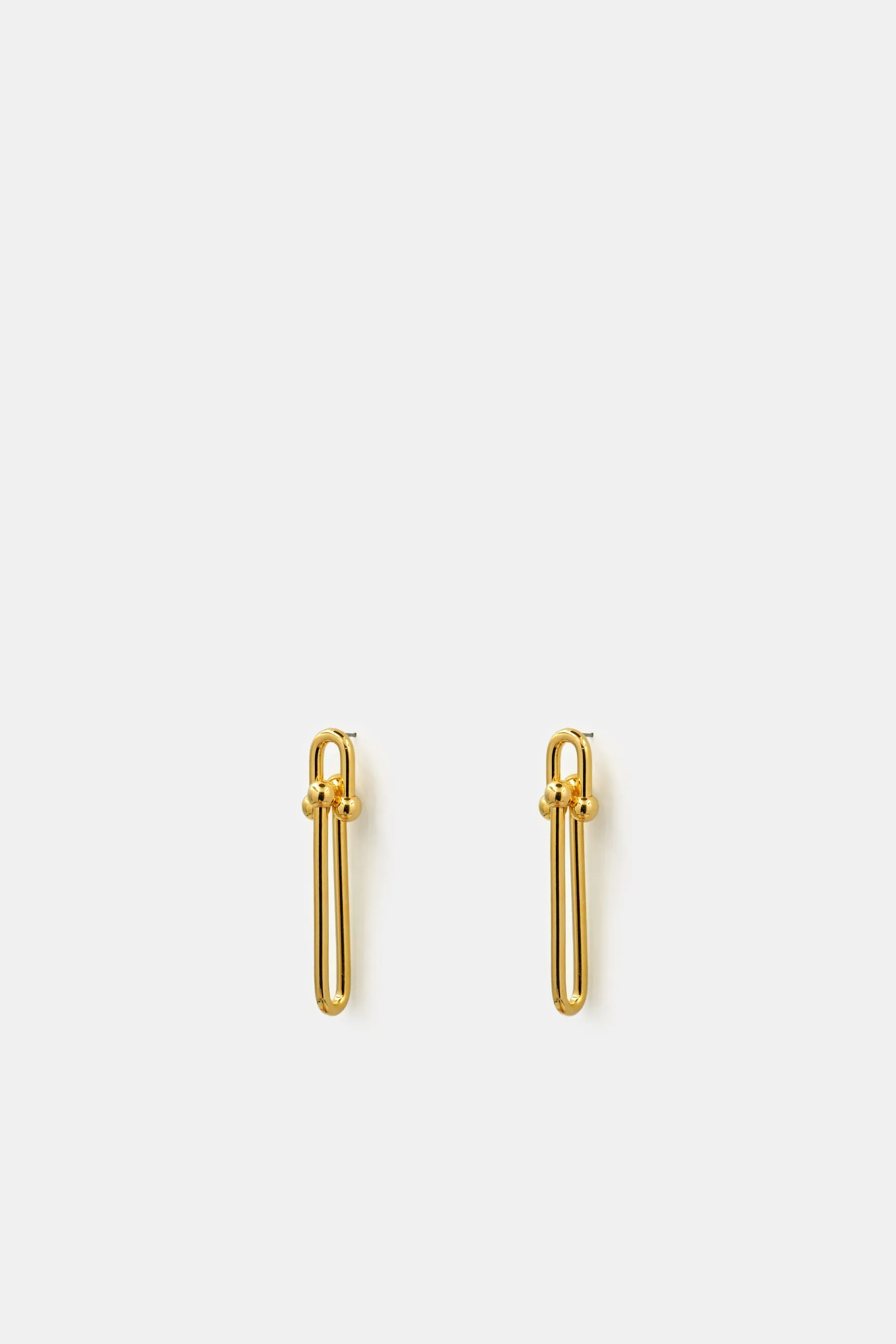 Double Link Earrings, Glod