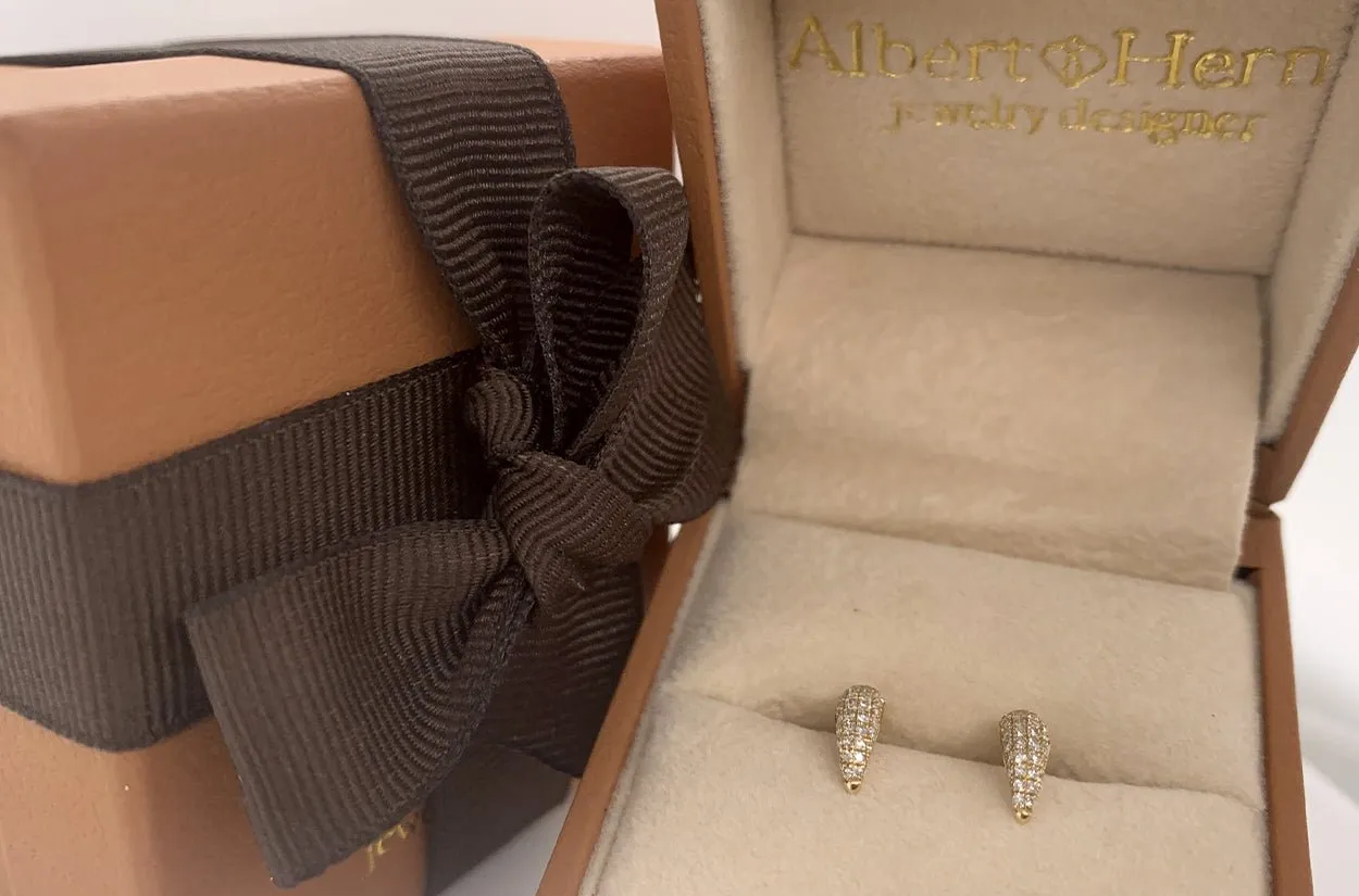 Earrings Claws 14kt Gold & Diamonds