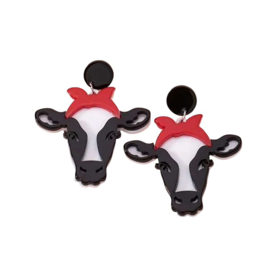 Earrings - Western cattle drops