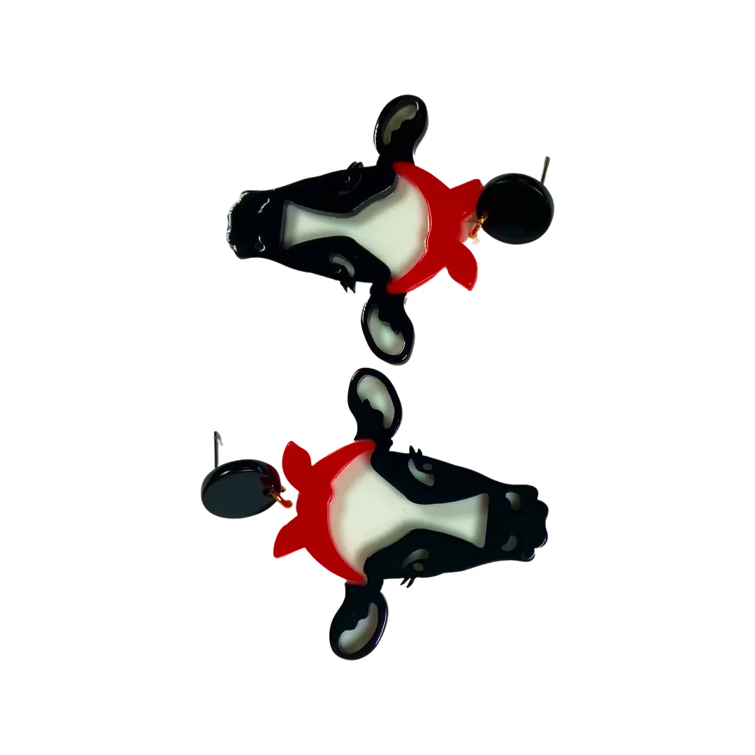 Earrings - Western cattle drops