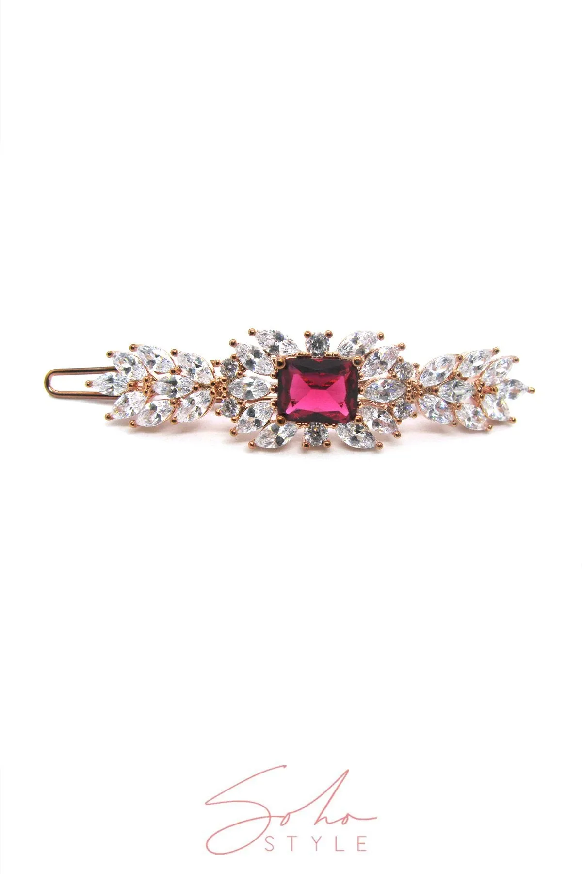 Emerald sparkle hair clip Barrette