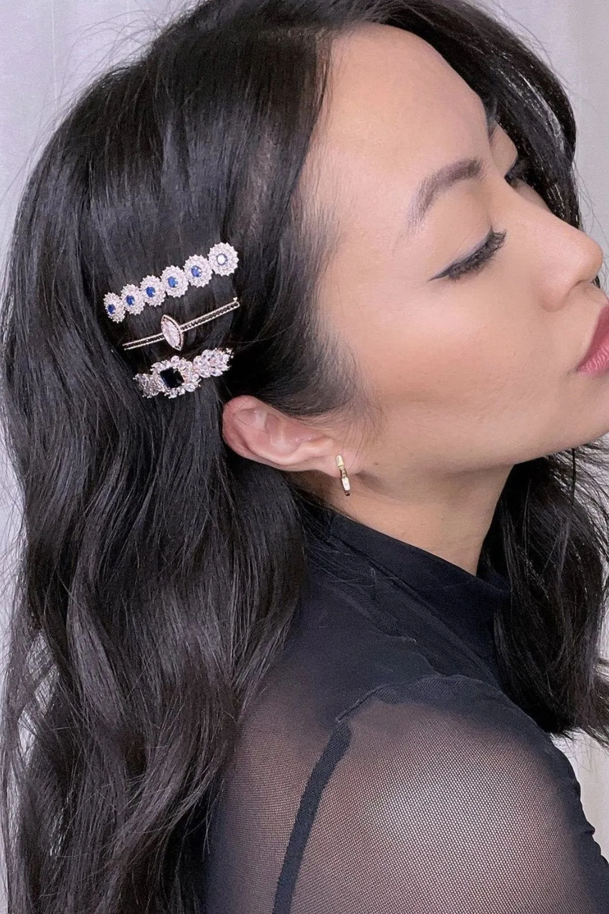 Emerald sparkle hair clip Barrette