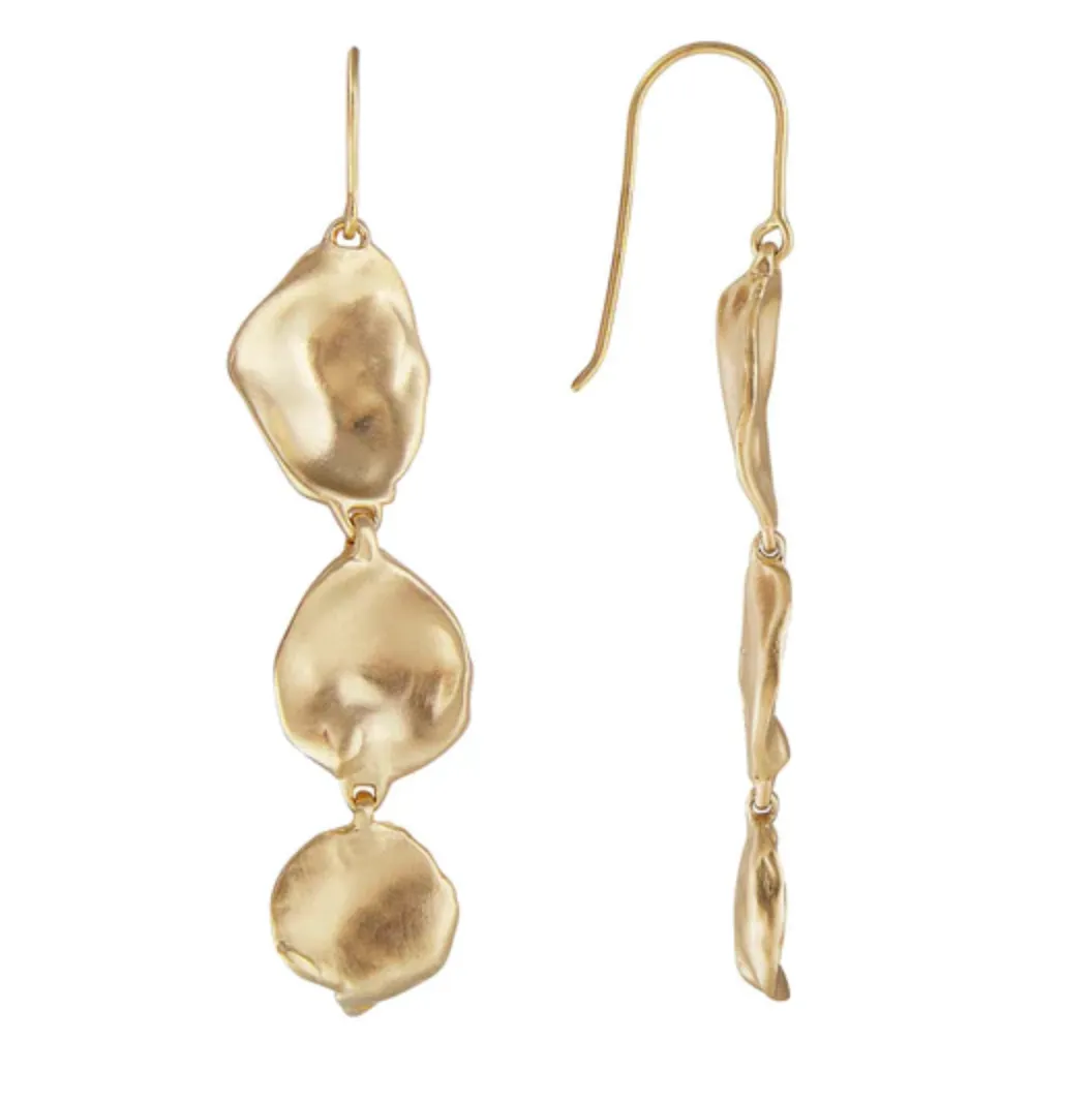 Fairley Golden Seashells Drops Gold