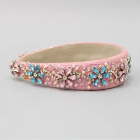 Fancy Baby Pink Floral Hair Band