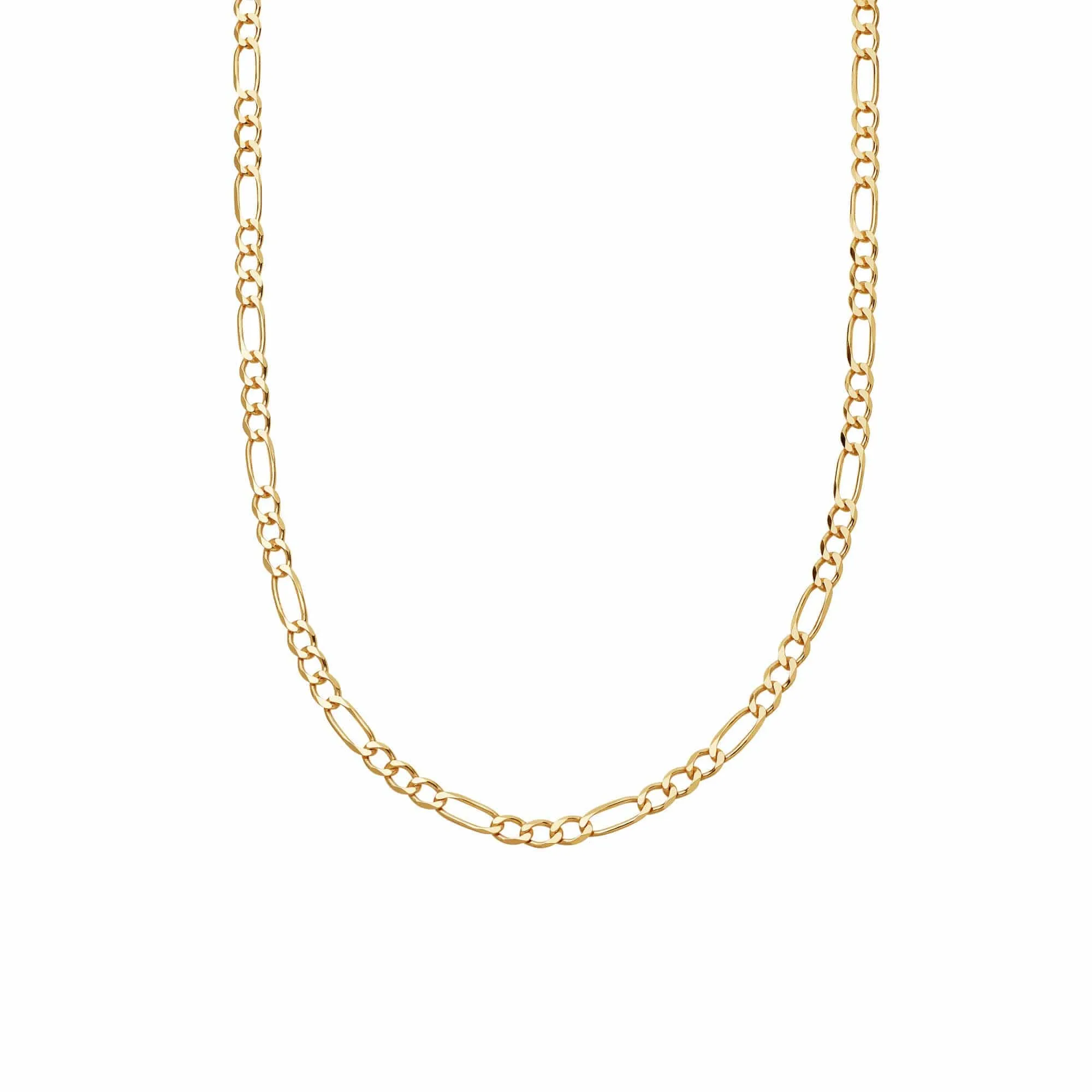 Figaro Chain Necklace 18ct Gold Plate