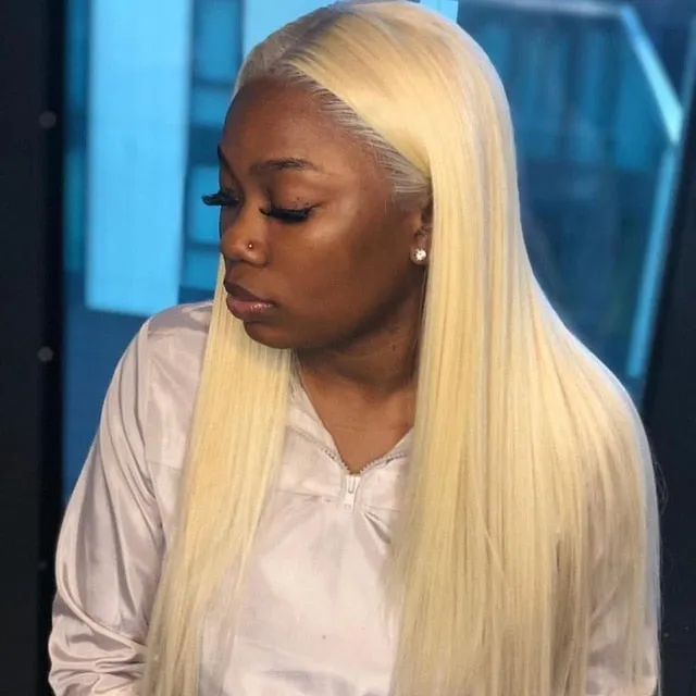 Frontal Wig Brazilian Straight Lace Front Human Hair Wigs For Black Women Honey Blonde Body Wave 30 Inch T Part Lace Front