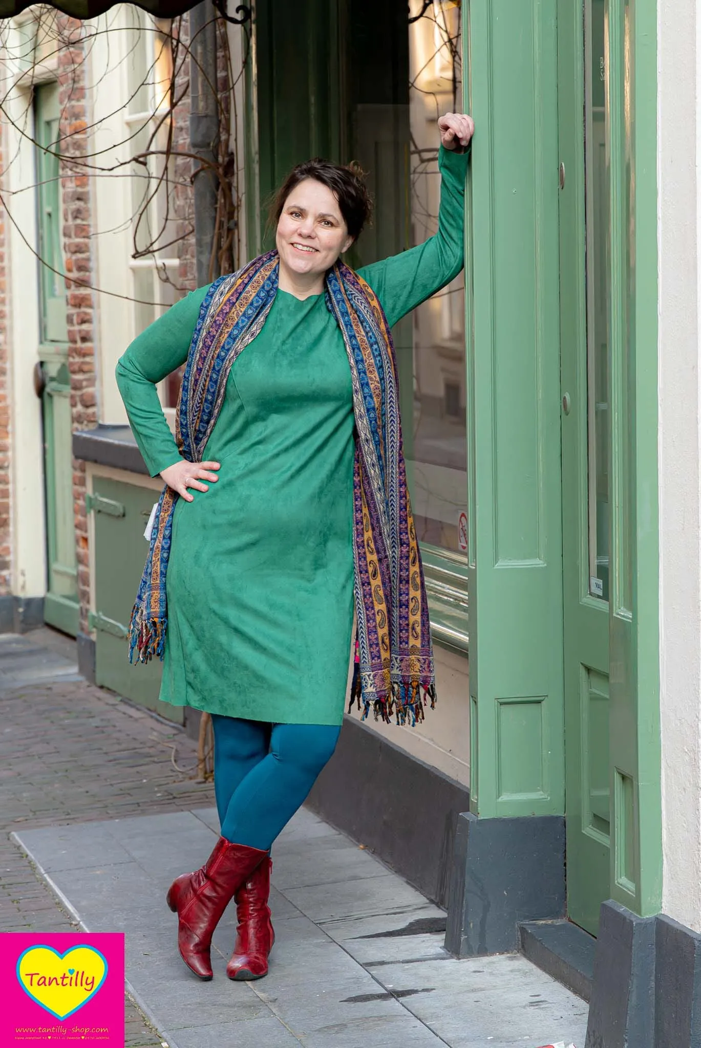 Gala stripe- warm scarf - sunrise