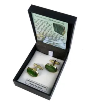 Genuine NZ Greenstone Cufflinks