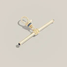 Gold T-Bar Clip Pendant