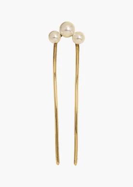Gretel Hairpin -- Gold Pearl