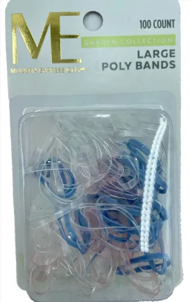 Hair Poly/Rubber Bands, Modern Expressions, 100  per package.