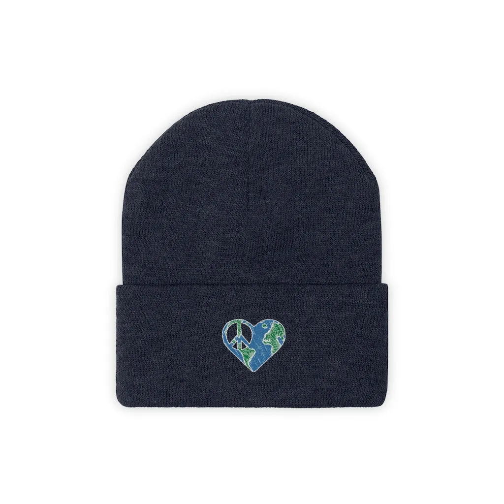 I heart peace- Knit Beanie