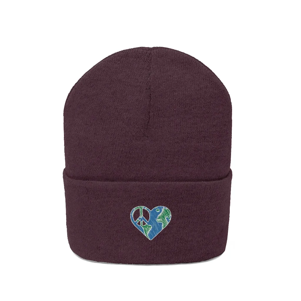 I heart peace- Knit Beanie
