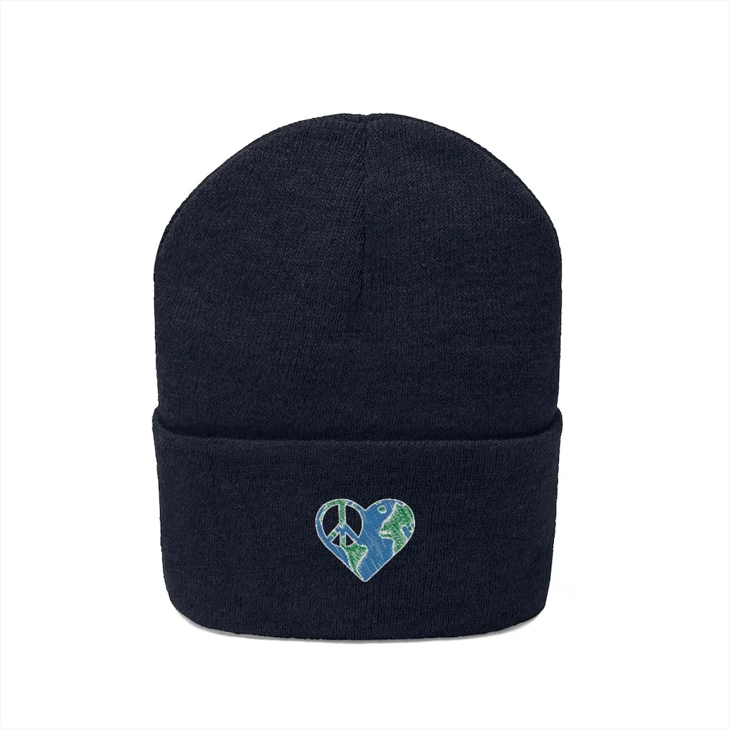I heart peace- Knit Beanie
