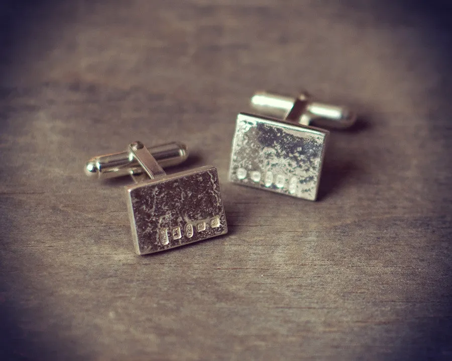Ingot cufflinks swivel bar