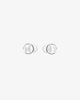 Les Amis drop studs silver