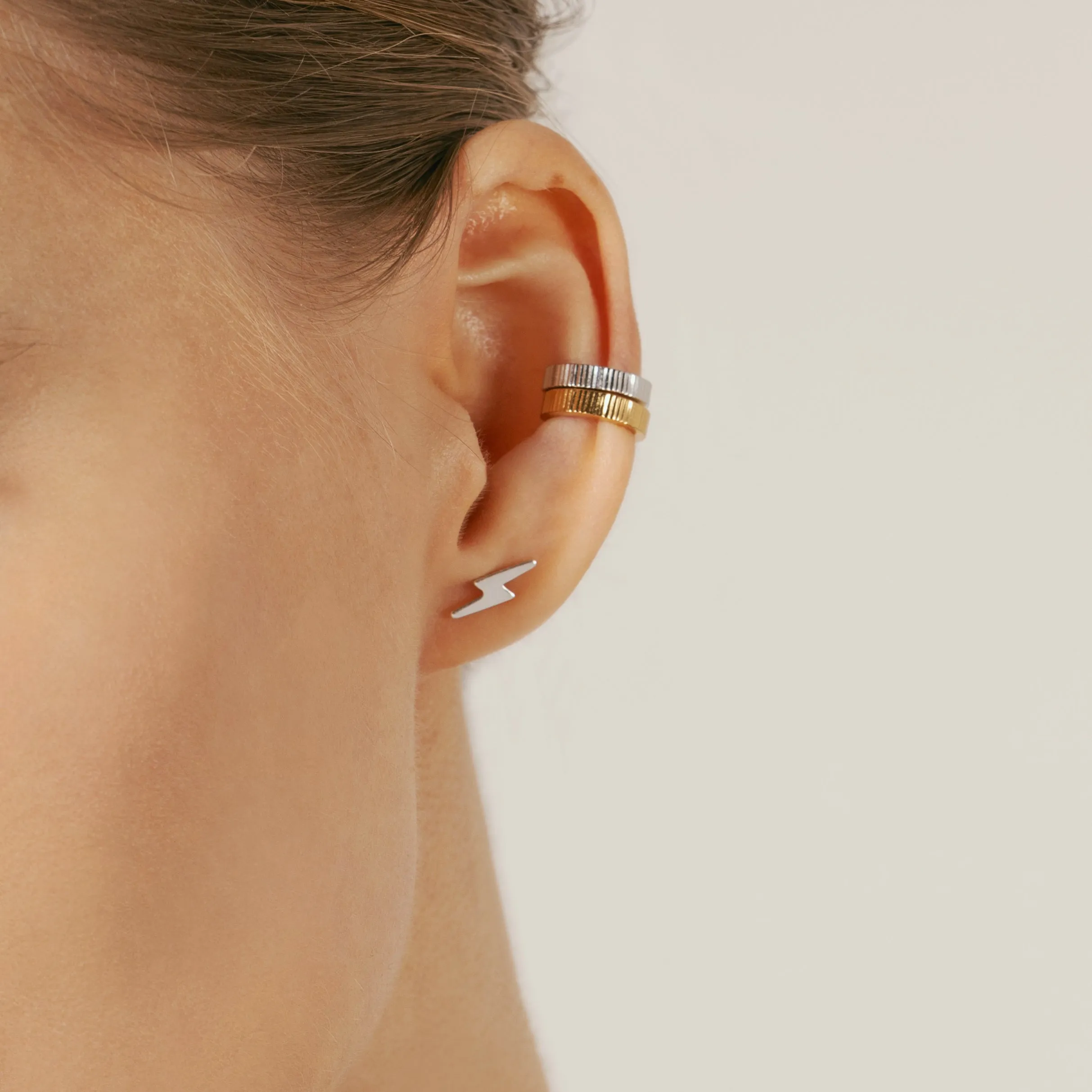 Lightning Bolt Stud Earrings
