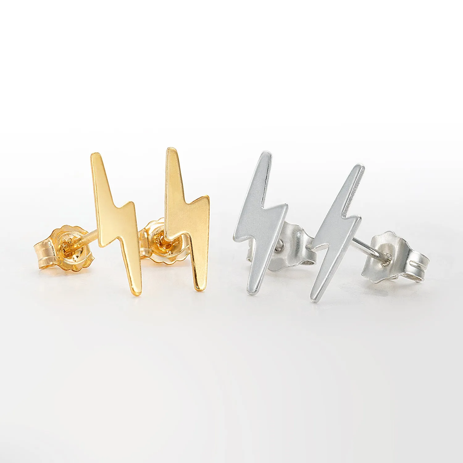 Lightning Bolt Stud Earrings