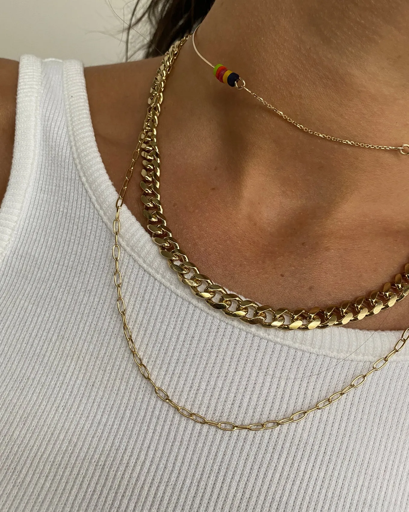 Long Link Necklace | Gold