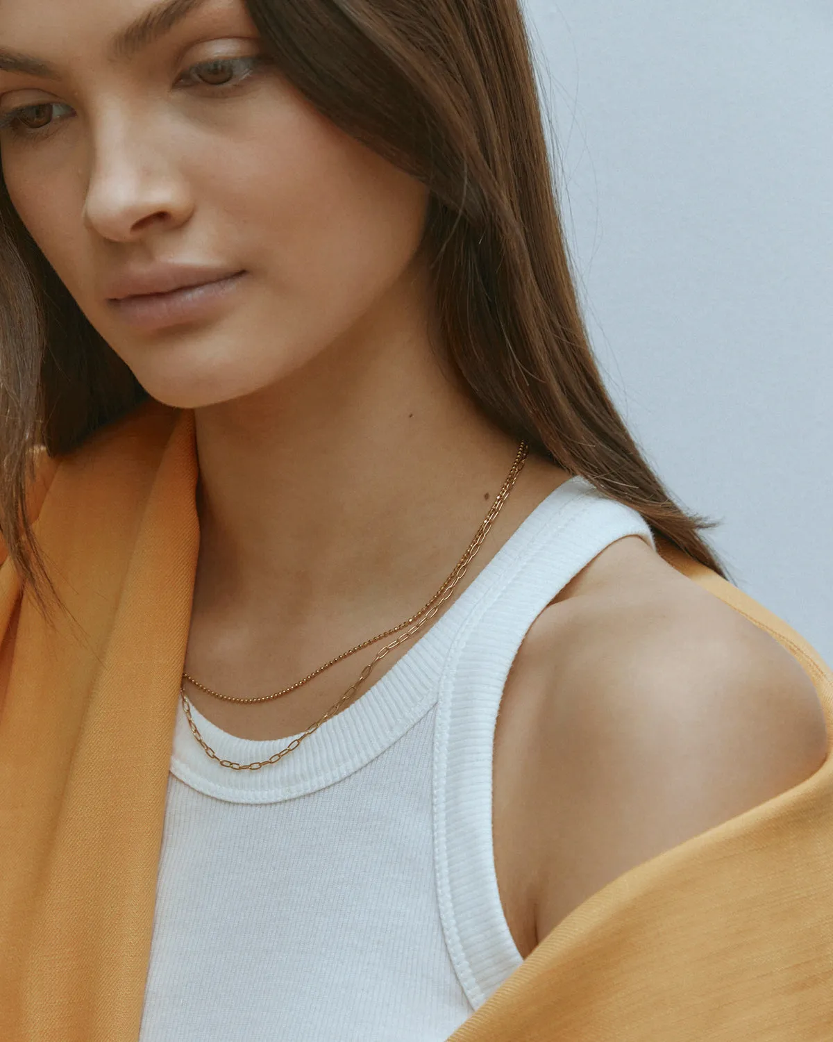 Long Link Necklace | Gold