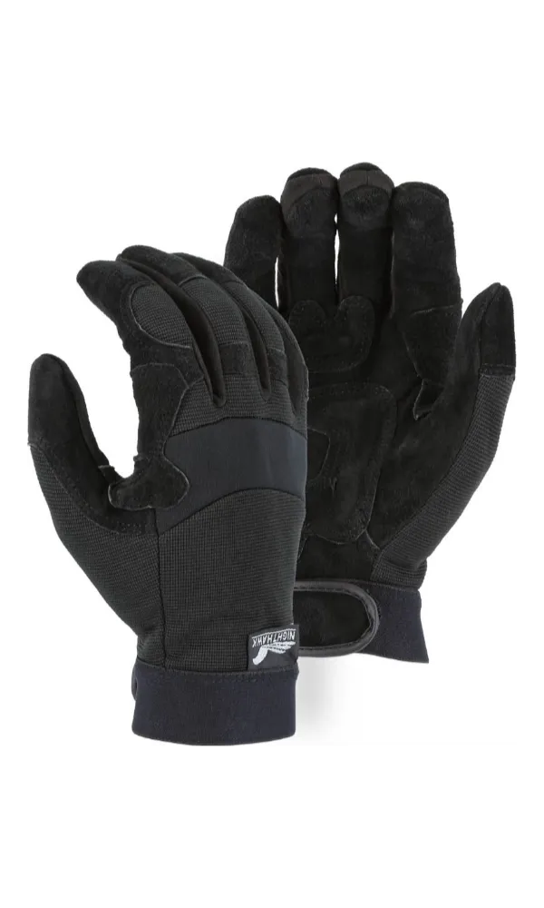 Majestic Gloves 2120 Night Hawk Padded Cowhide Palm Gloves (Dozen)