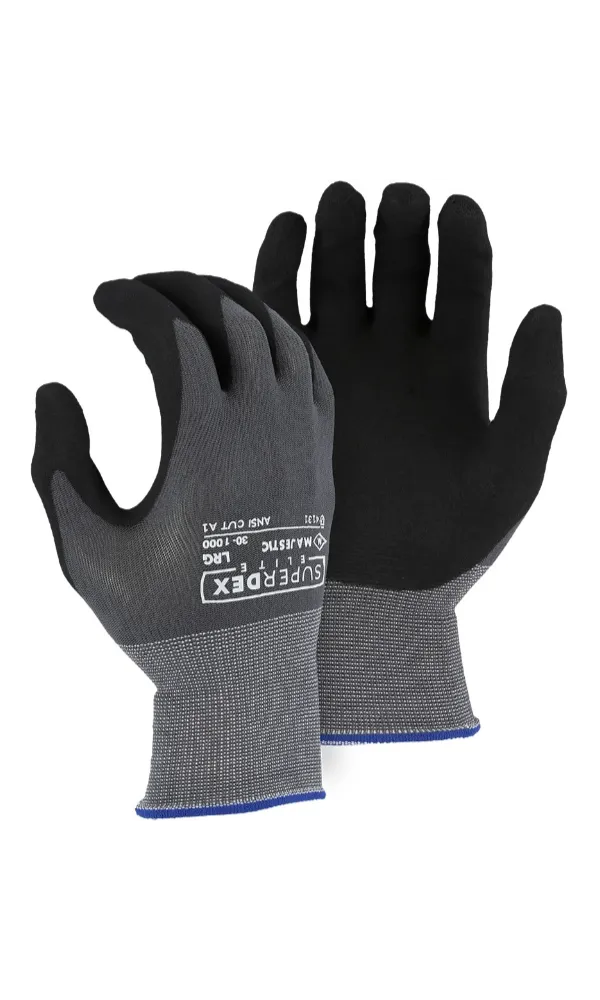 Majestic Gloves 30-1000 SuperDex Foam Nitrile Coated Palm [Dozen]