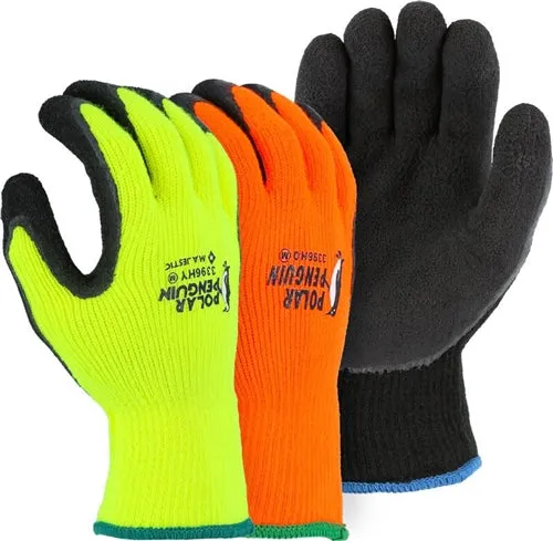 Majestic Gloves 3396 Polar Penguin Winter Knit Latex Dipped Palm (Dozen)