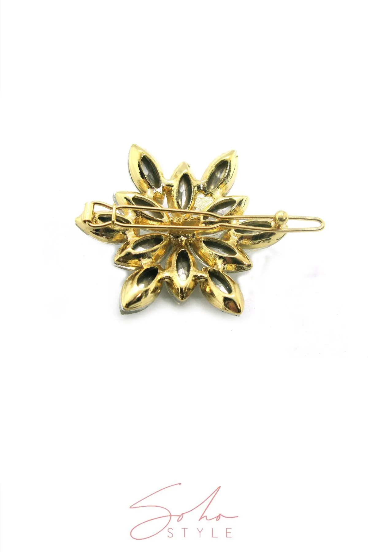 Marquise-Cut Rhinestone Barrette