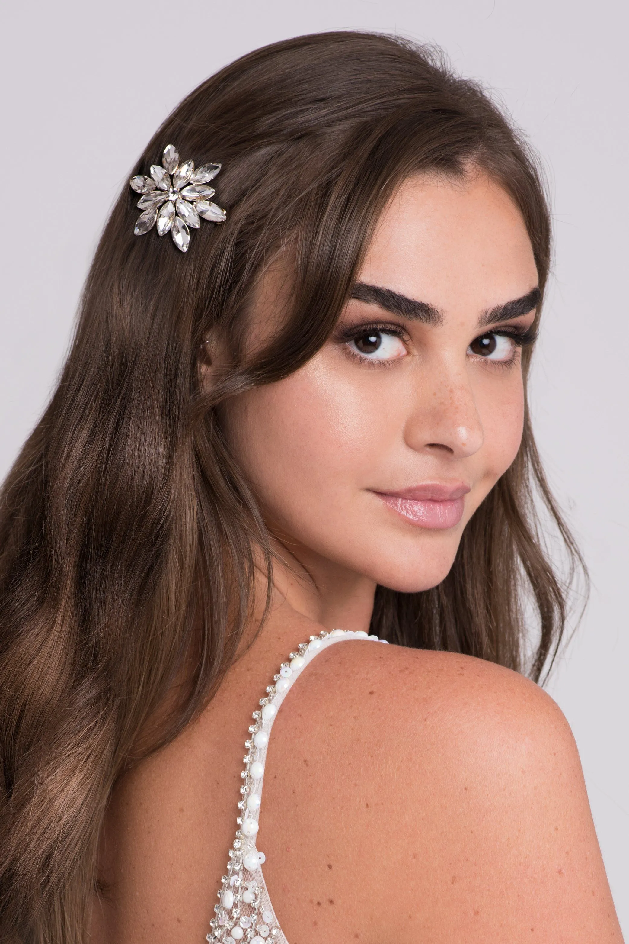 Marquise-Cut Rhinestone Barrette
