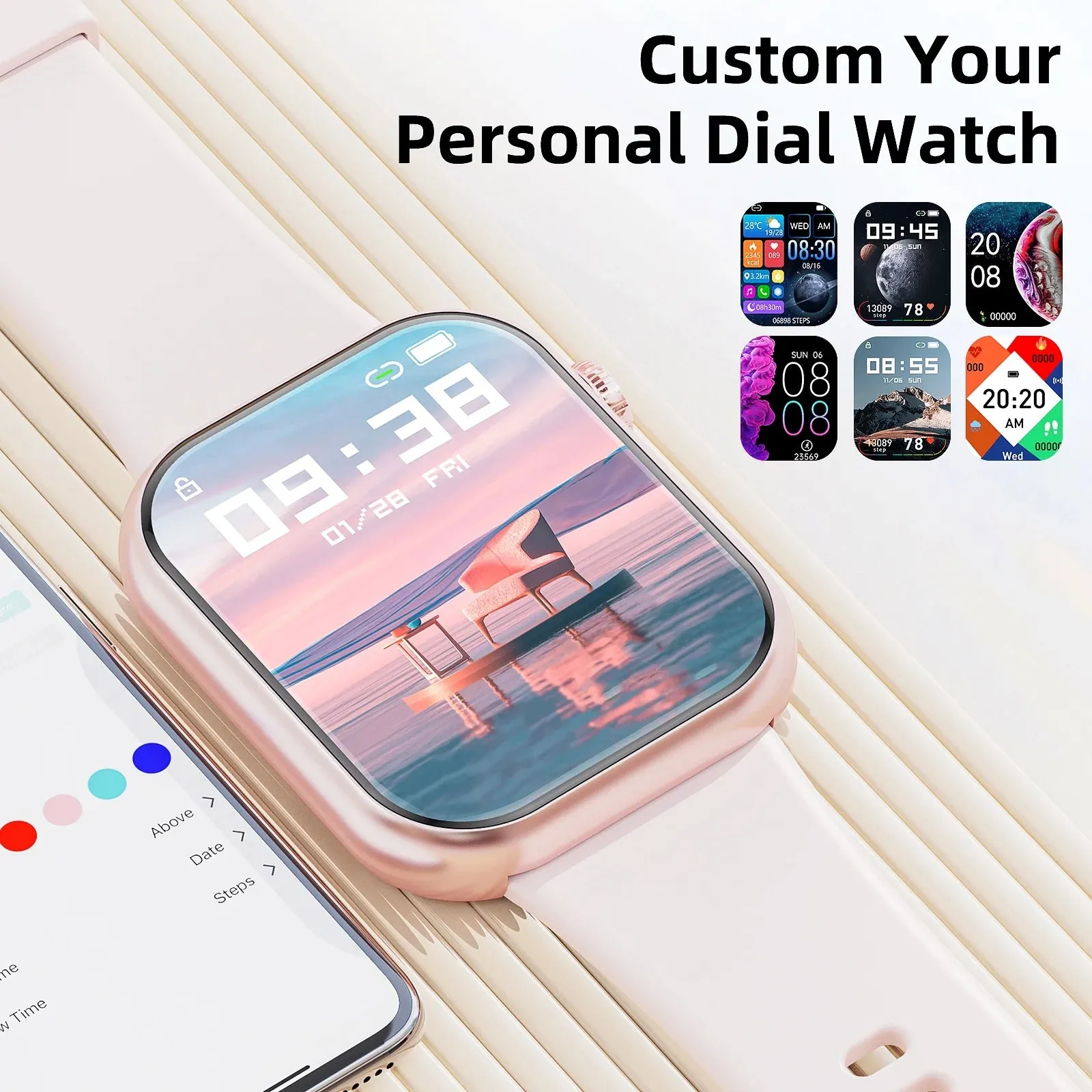 Mingdaln 2024 New 1.85-inch Men Women's Smartwatch with Answer/Make Calls/100  Sports Modes/Message Reminder, IP67 Waterproof Fitness Tracker for Android iPhone DevicesPerfect for Holiday Gifts