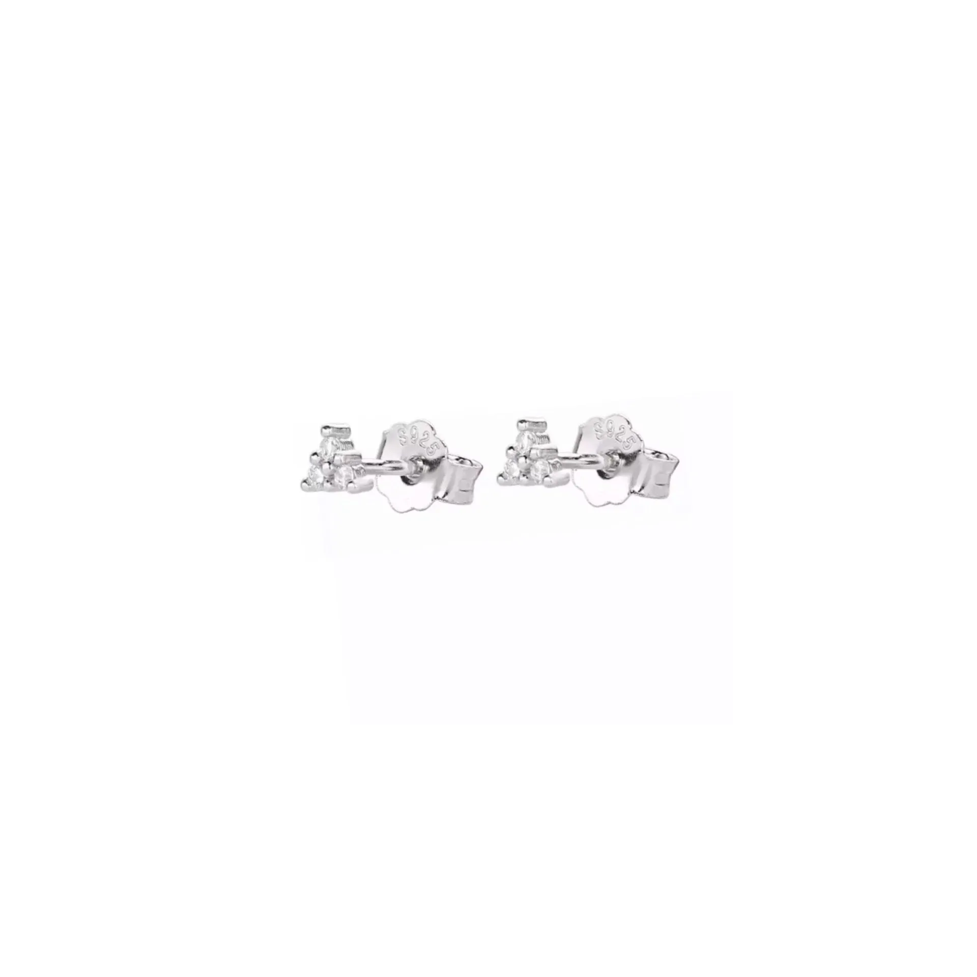 Mini 3 Stones Cluster Studs