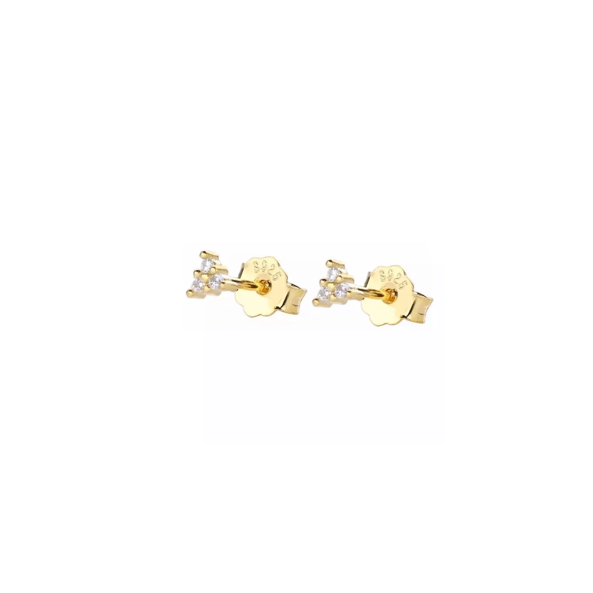 Mini 3 Stones Cluster Studs