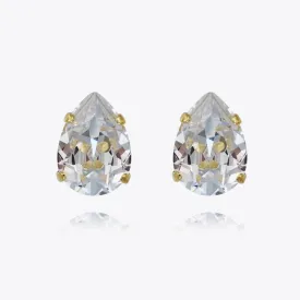 Mini Drop Stud Earrings / Crystal