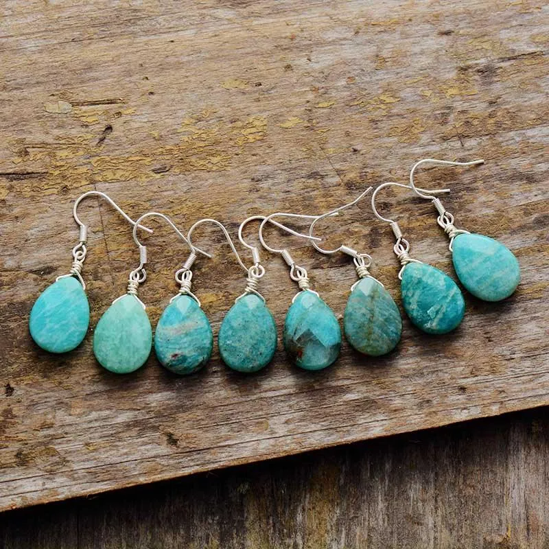 Nandhu Amazonite Drop Earrings