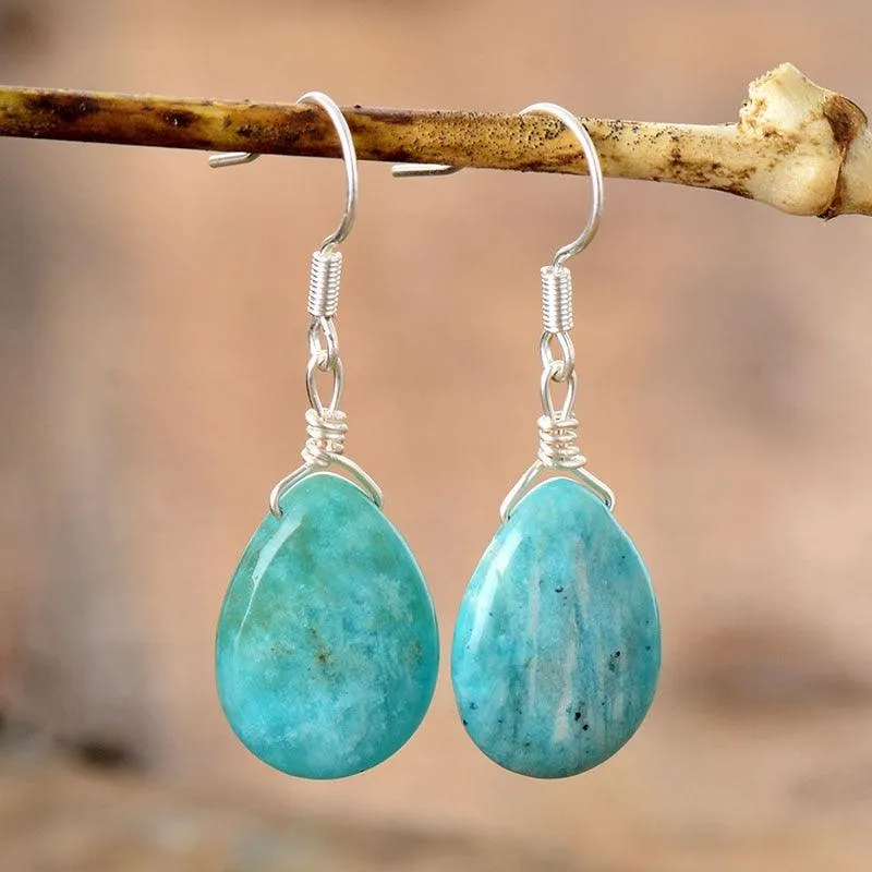 Nandhu Amazonite Drop Earrings