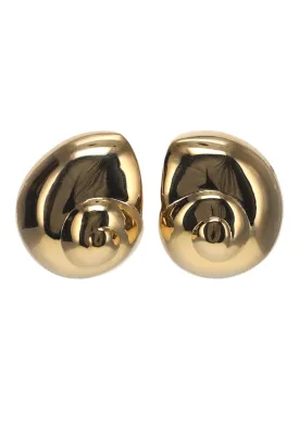 Natica Gold Shell Stud Earrings