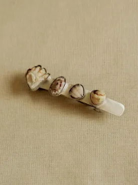 Seashell Hair Barrette No. 14 by OZMA x La ma r - Stylish Hair Accessory for Women