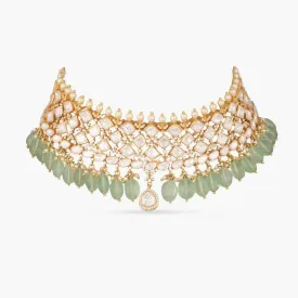 Parvati Moissanite CZ Silver Choker