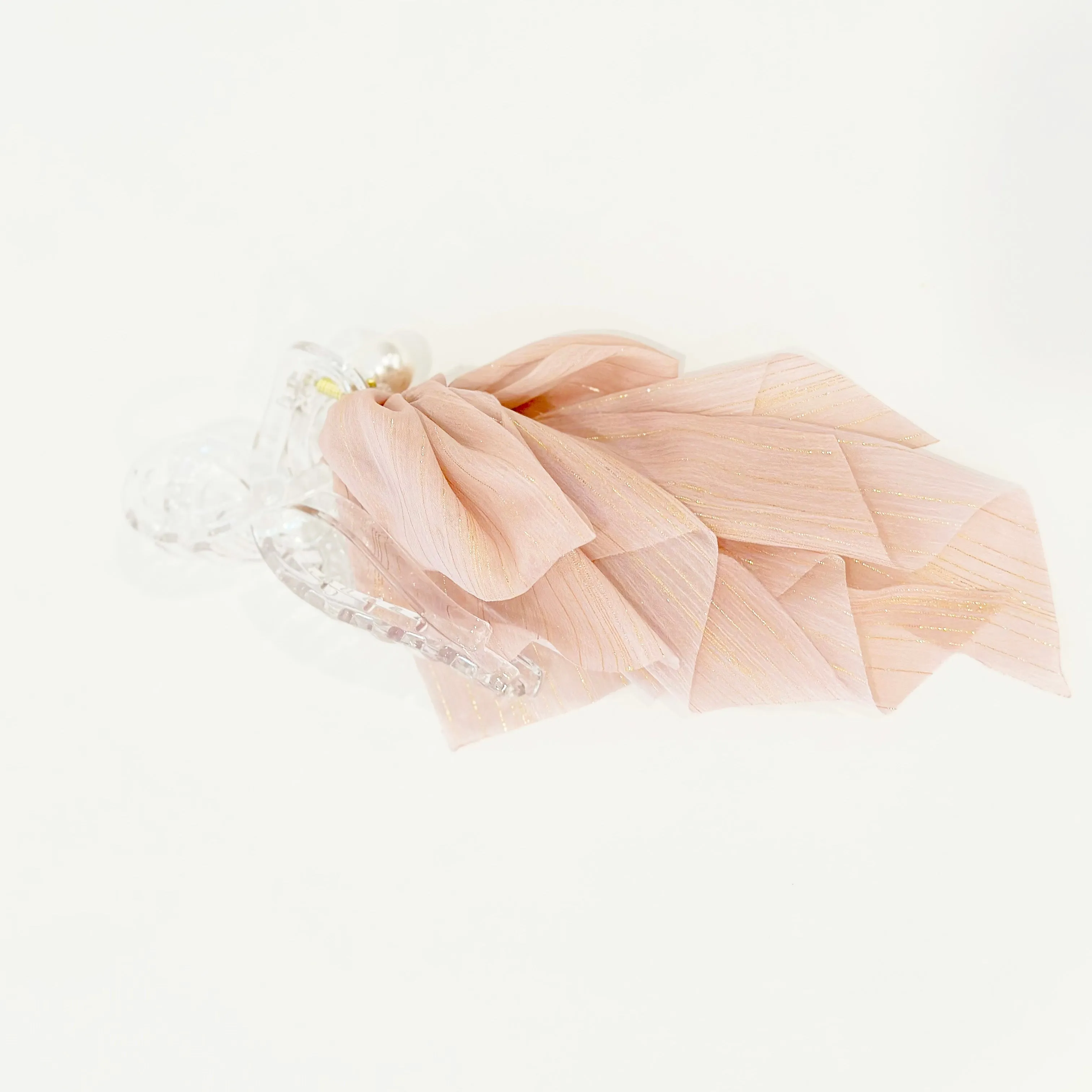 Pastel Vinca Ribbon Hair Claw